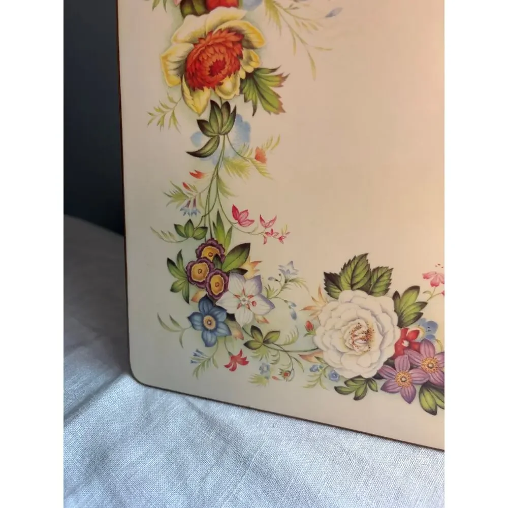 Floral English cutting board
